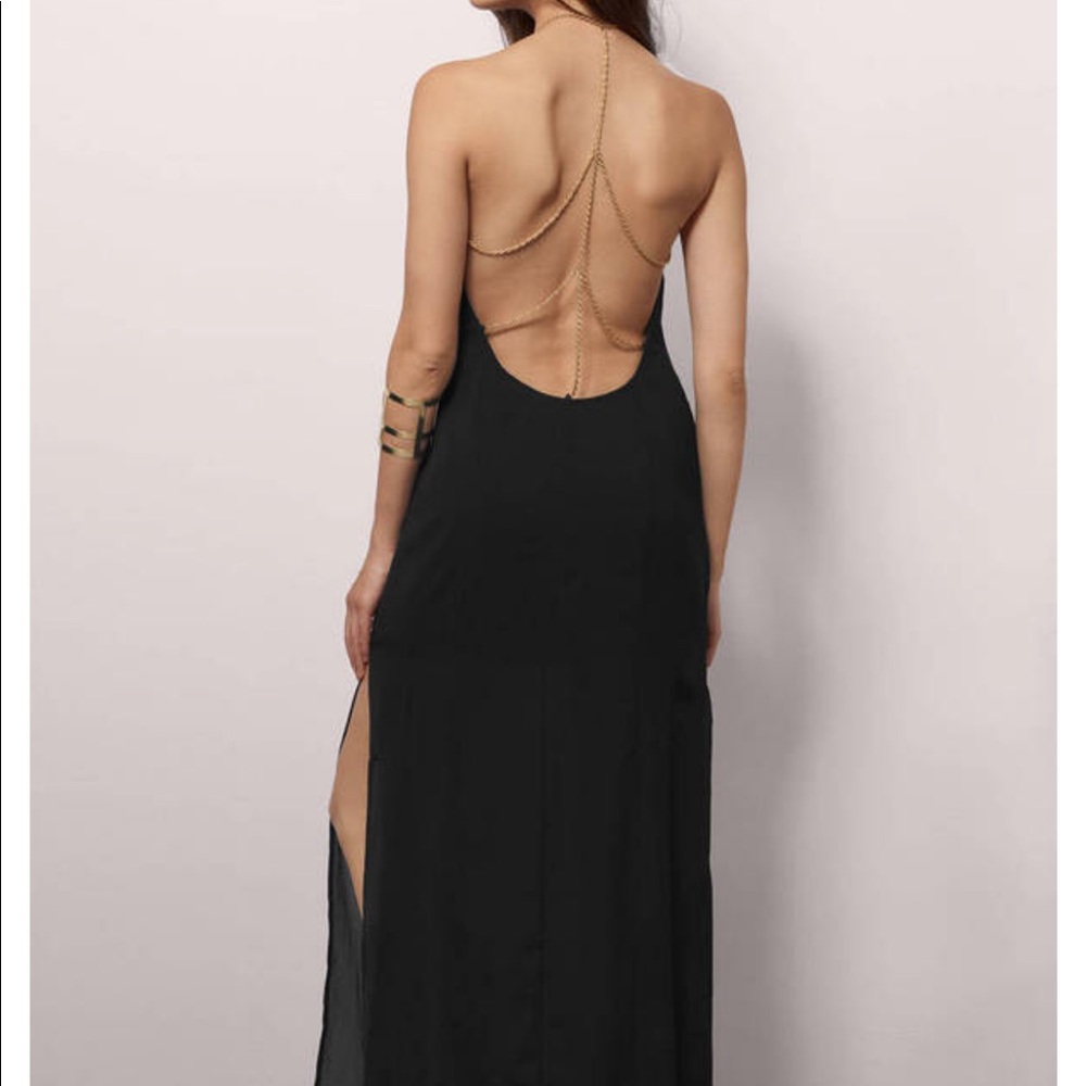 TOBI KEEP THE FAITH BLACK MAXI DRESS - Picture 3 of 6